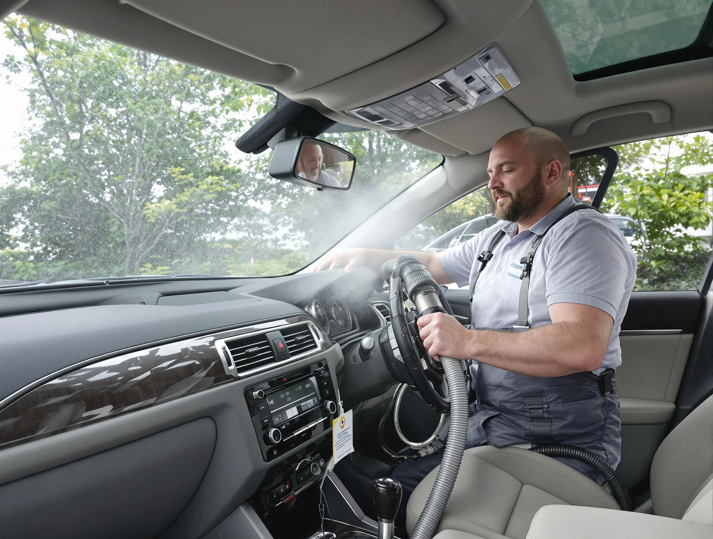 Panthersville Air Duct Cleaning specialist performing professional car duct cleaning in Panthersville