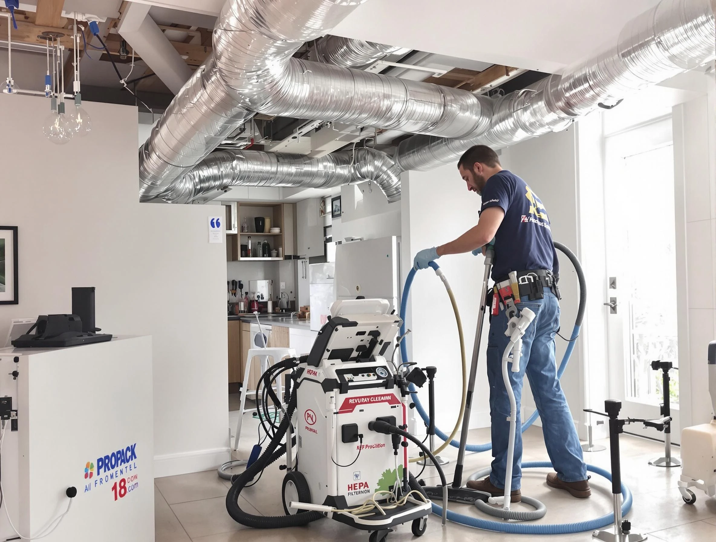 Panthersville Air Duct Cleaning technician performing advanced pure duct cleaning with specialized equipment in Panthersville