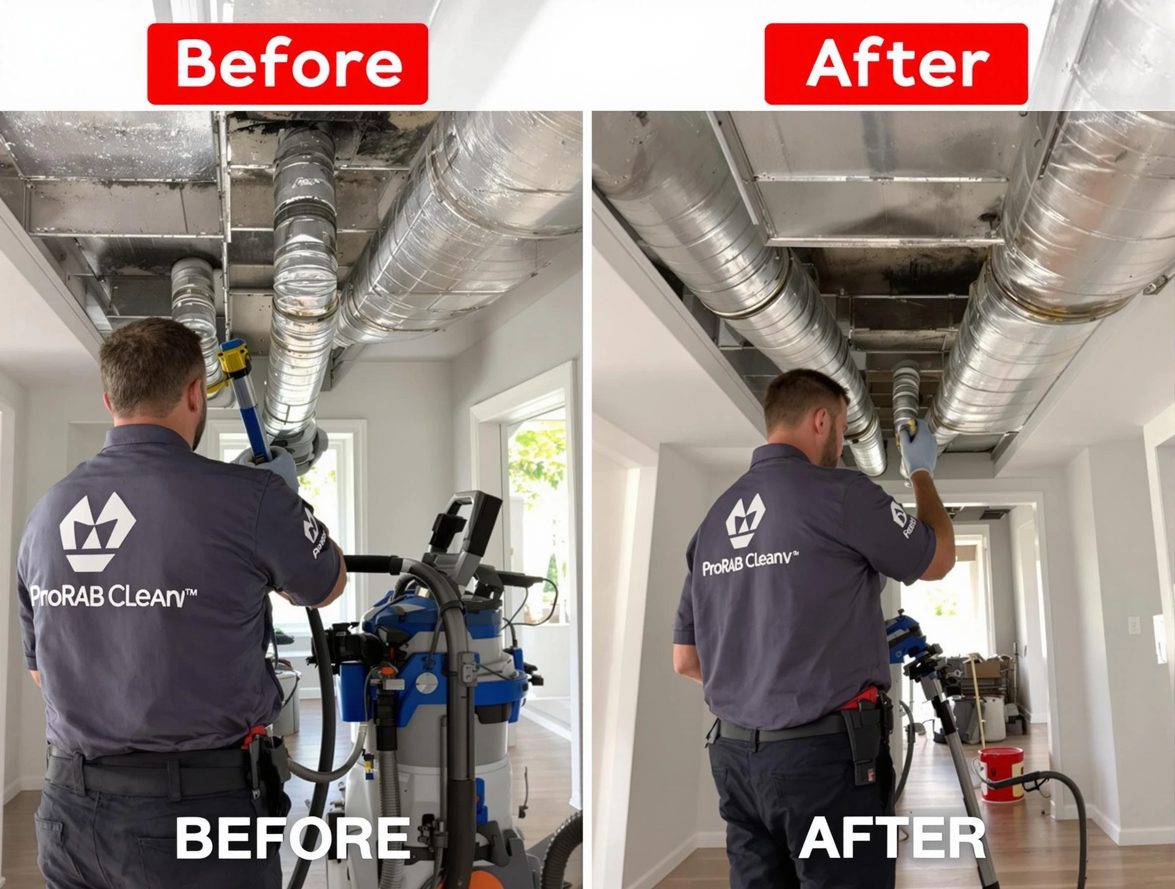 Panthersville Air Duct Cleaning expert performing thorough residential duct cleaning in a Panthersville home
